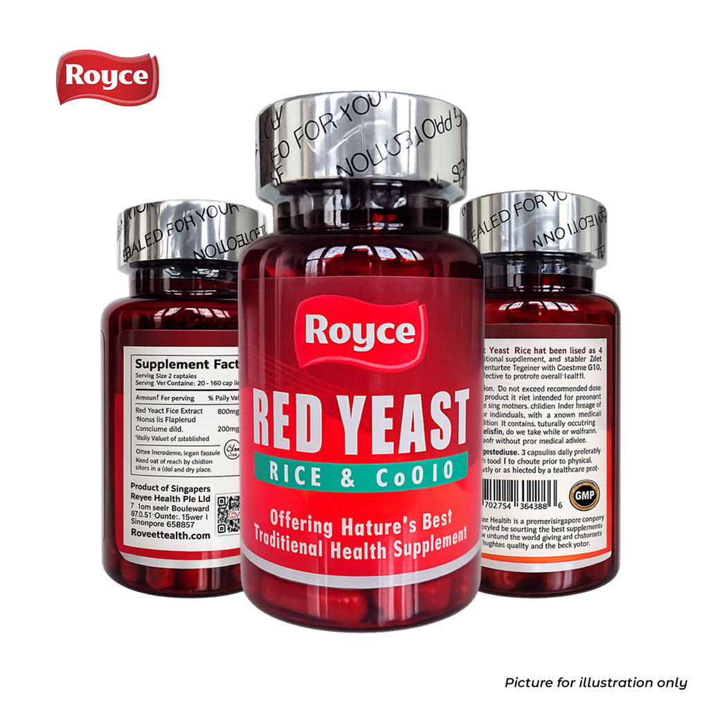 Red Yeast Rice CoQ10  - 60 capsules Cardiovascular heart health natural statins lower Cholesterol LDL blood pressure