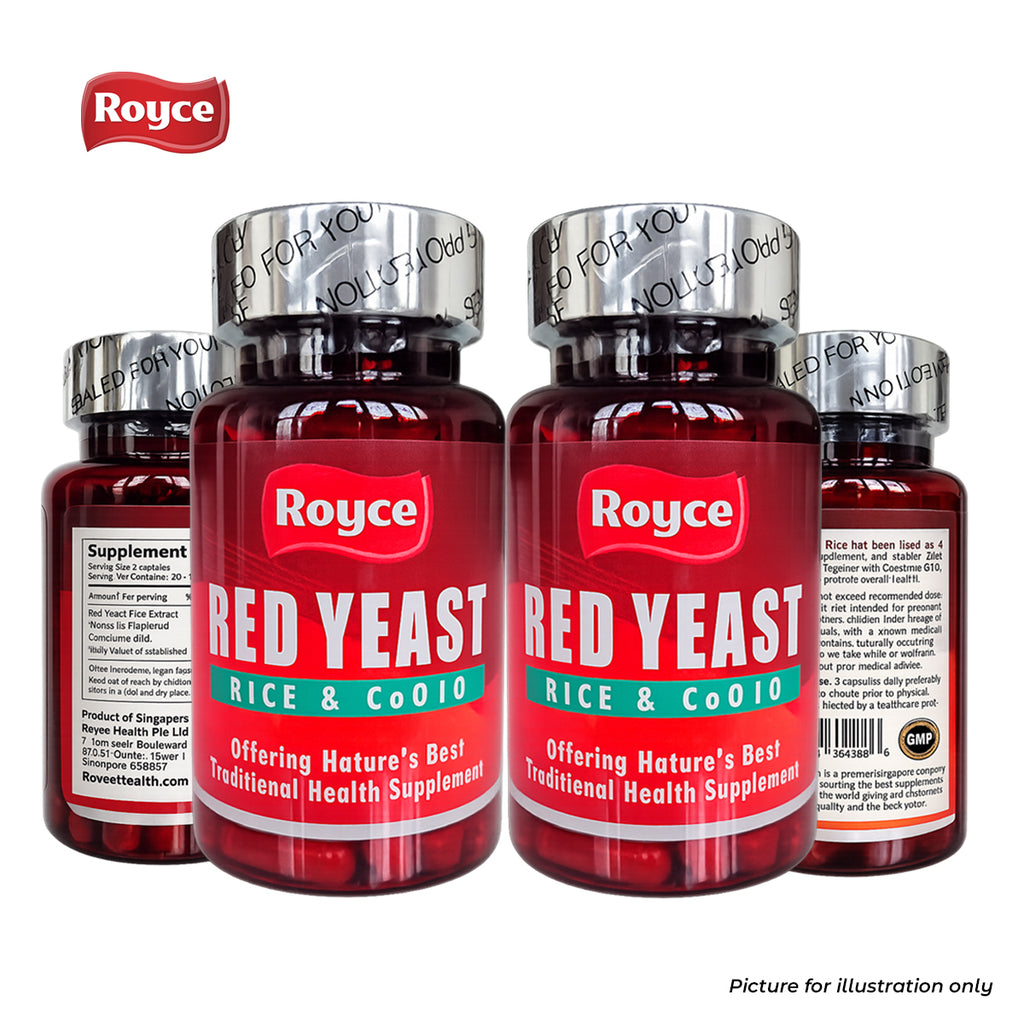 Red Yeast Rice CoQ10 Twin Pack (60x2) capsules Cardiovascular natural statins lower Cholesterol LDL