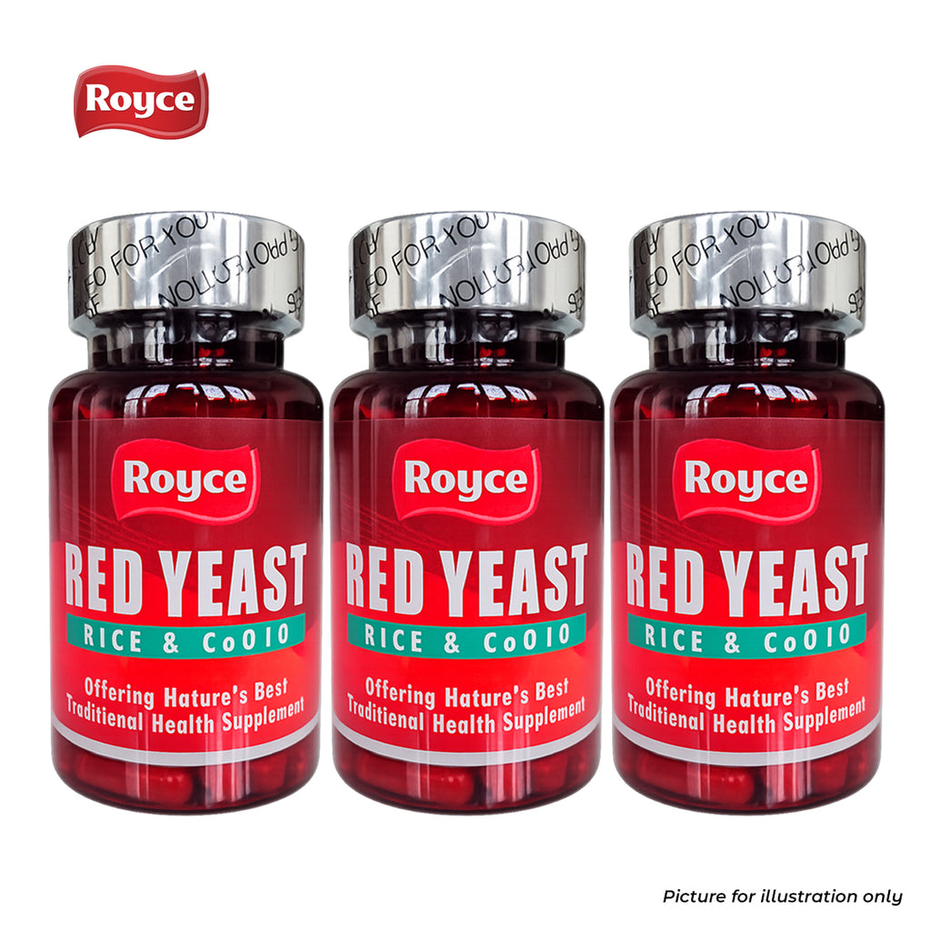 Red Yeast Rice CoQ10 Triple Pack (60x3) capsules Cardiovascular natural statins lower Cholesterol LDL