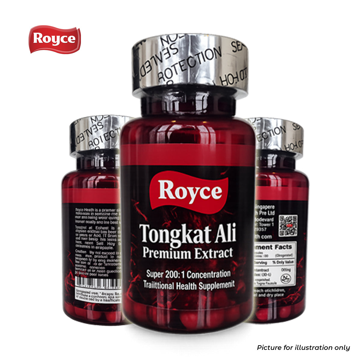 Royce Tongkat Ali 60 capsules 200X better Premium Formula Royce Premium Health Supplement Vitamin