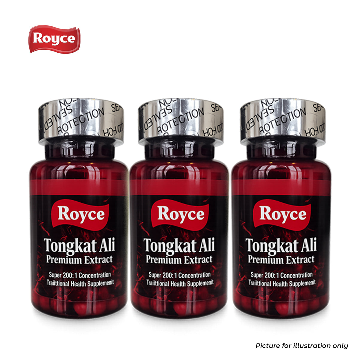 Royce Tongkat Ali Triple Pack Bundle (60x3) capsules | 200X Better Made in Singapore GMP Quality