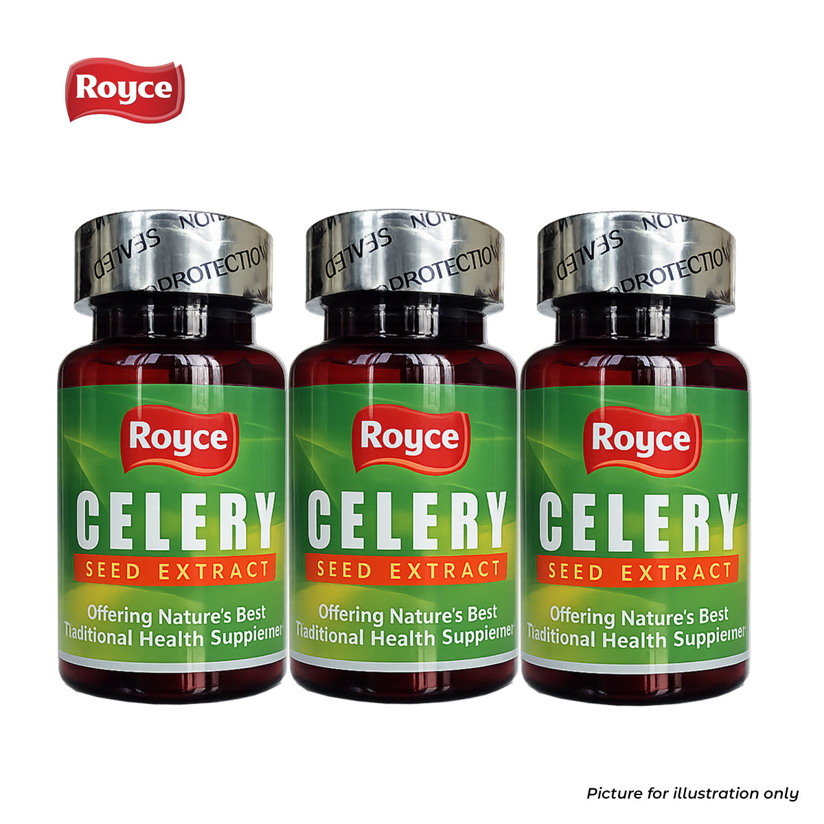 Royce Celery Seed Triple Pack (60x3) 180 capsules Gout Uric Acid GMP Certified Made in Singapore